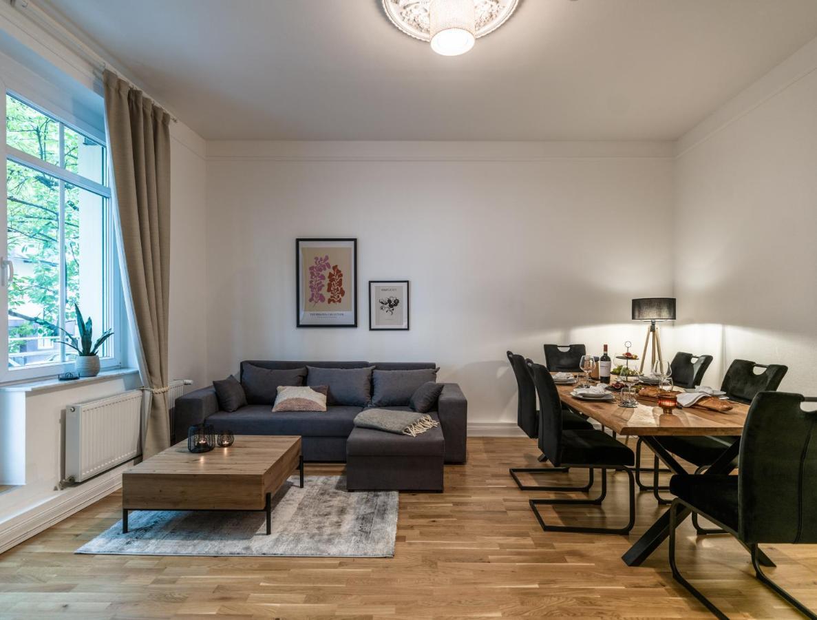 Hochwertige Altbauwohnung Im Modernen Stil In Wiesbaden - Kueche - Terrasse - Wlan - Zentral エクステリア 写真